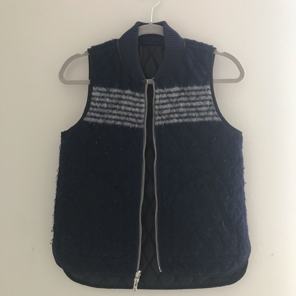 Madewell blue vest reversible small